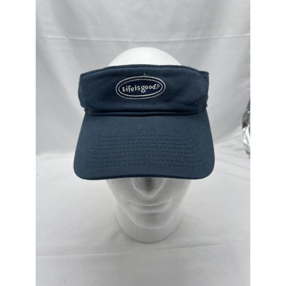 Life is Good Other - Life Is Good Adult Visor One Size Adjustable Blue  Cotton Hat Cap